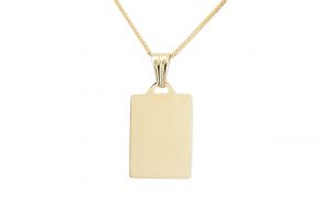 Arany medál gravírozható fényes téglalap alakú lapmedál - 