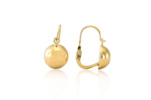 Arany fülbevaló elölkapcsos lencse - 