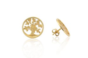 Arany fülbevaló nagy életfa stekkeres - 