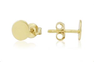 Arany fülbevaló stekkeres fényes rajzszög 6mm - 