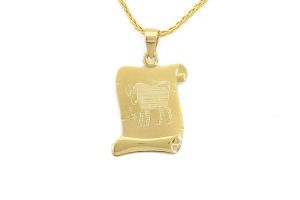 Arany lapmedál lézergravírozott Bika - 