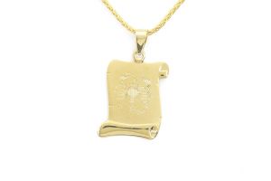 Arany lapmedál lézergravírozott Skorpió - 