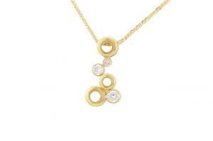 Arany medál modern körös mintával kövekkel - 