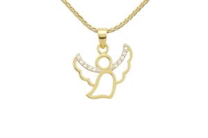 Arany medál áttört köves angyalka - 