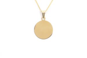 Arany medál gravírozható fényes kör alakú lapmedál - 