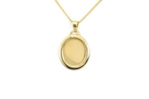 Arany medál gravírozható fényes ovális lapmedál - 
