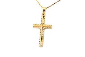 Arany medál kereszt szélén díszített - 