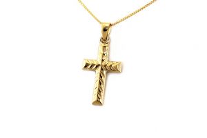 Arany medál kereszt vésett - 