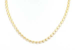 Arany nyaklánc préselt áttört szív alakú szemekből - 