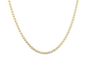 Arany nyaklánc vésett szív alakú préselt szemekből - 