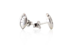 Fehér arany fülbevaló stekkeres elegáns - 