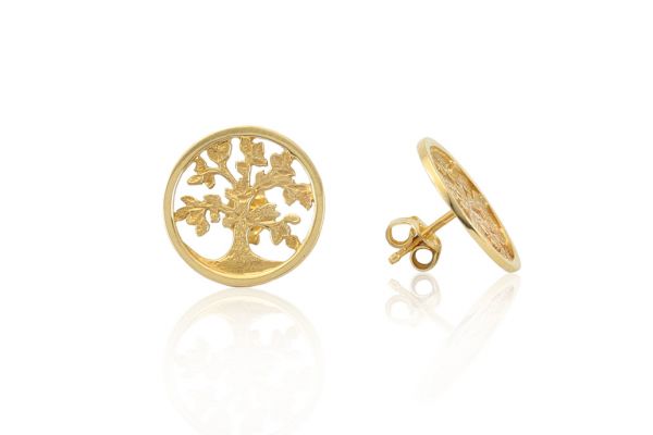 Arany fülbevaló nagy életfa stekkeres