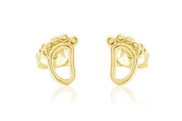 Arany fülbevaló stekkeres áttört talpacska