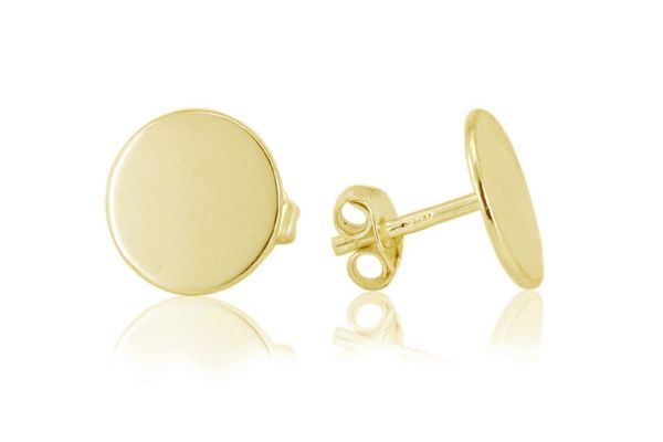 Arany fülbevaló stekkeres fényes rajzszög 10mm