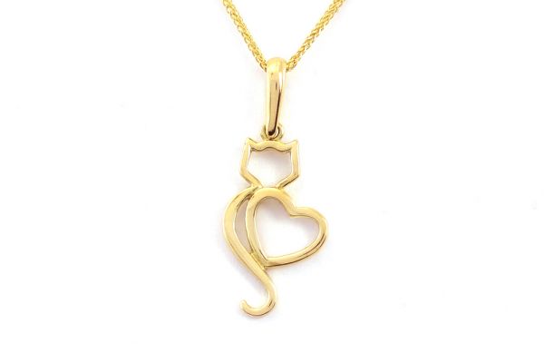 Arany medál cica és szív