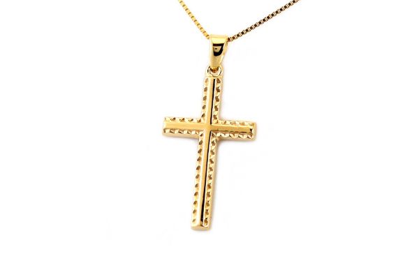 Arany medál kereszt szélén díszített