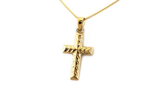 Arany medál kereszt vésett