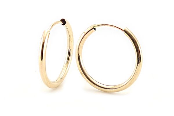 Arany karika fülbevaló vékony 19mm