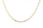Arany nyaklánc keskeny préselt szemekből